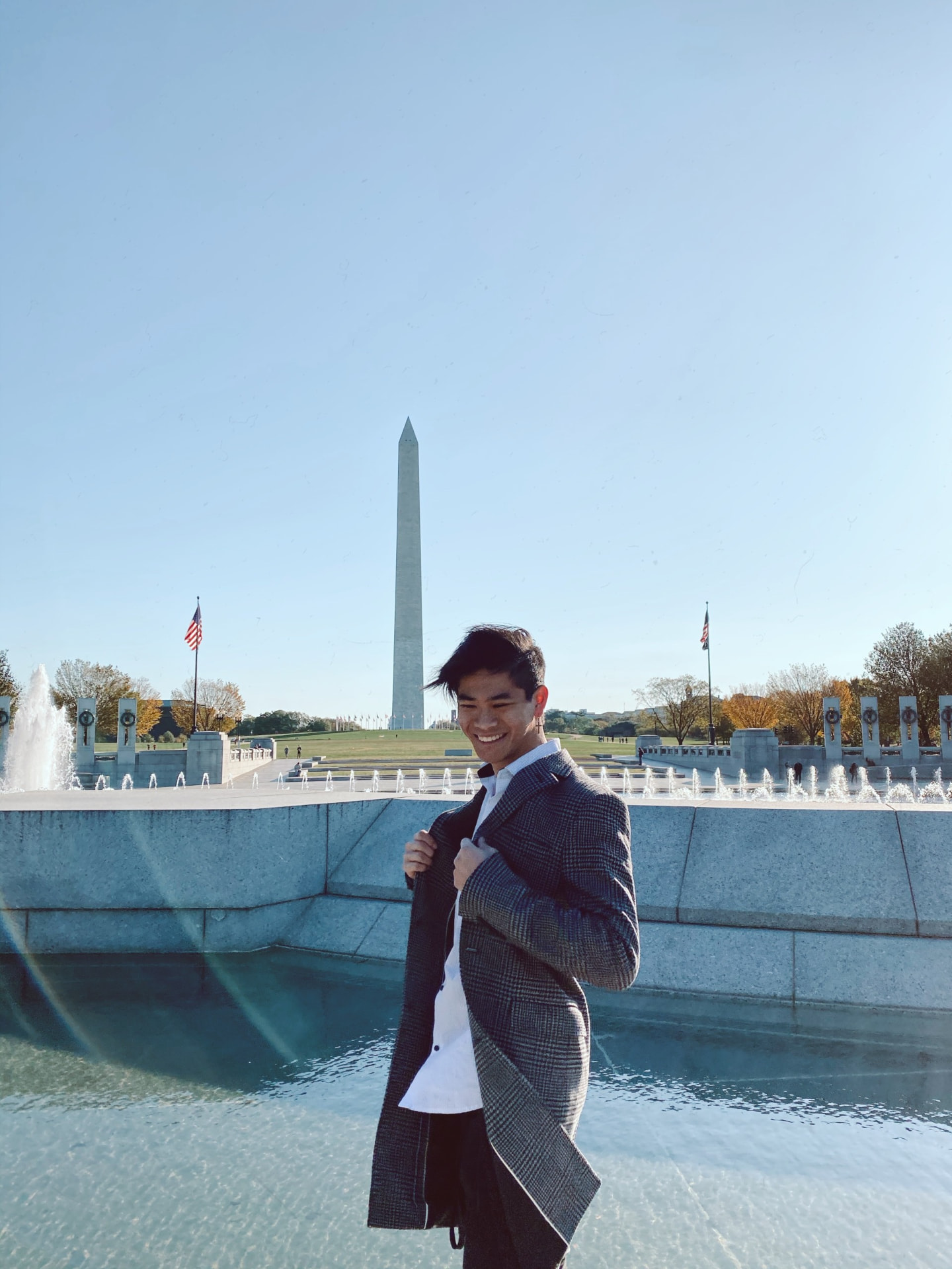 Geoff Fox at the World War II Memorial in Washington, D.C.